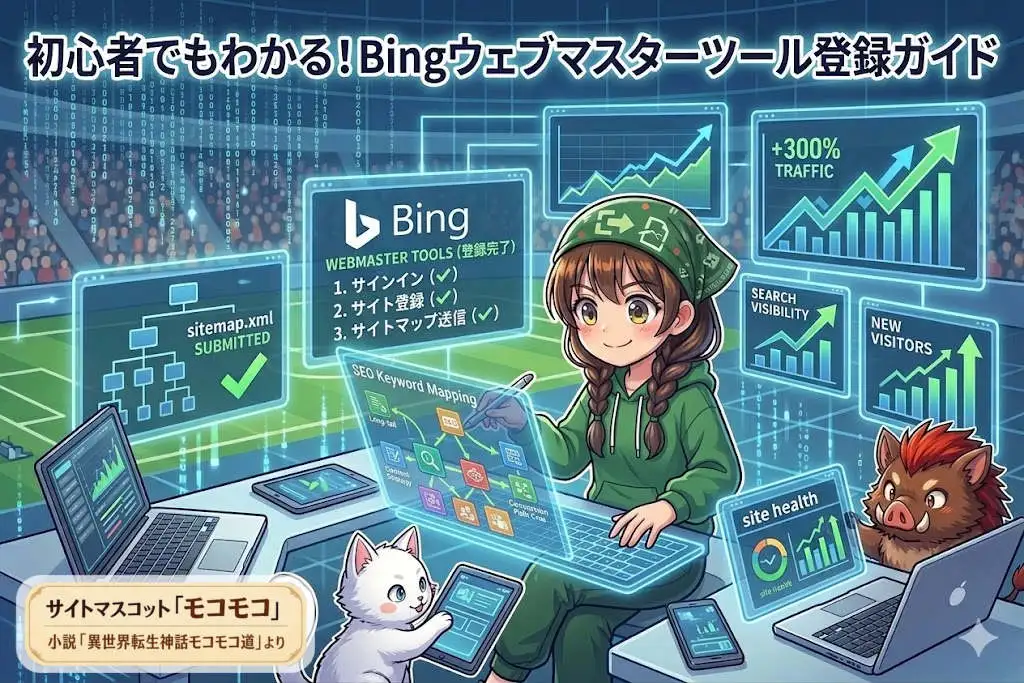 モコモコのBingウェブマスターツールの登録方法