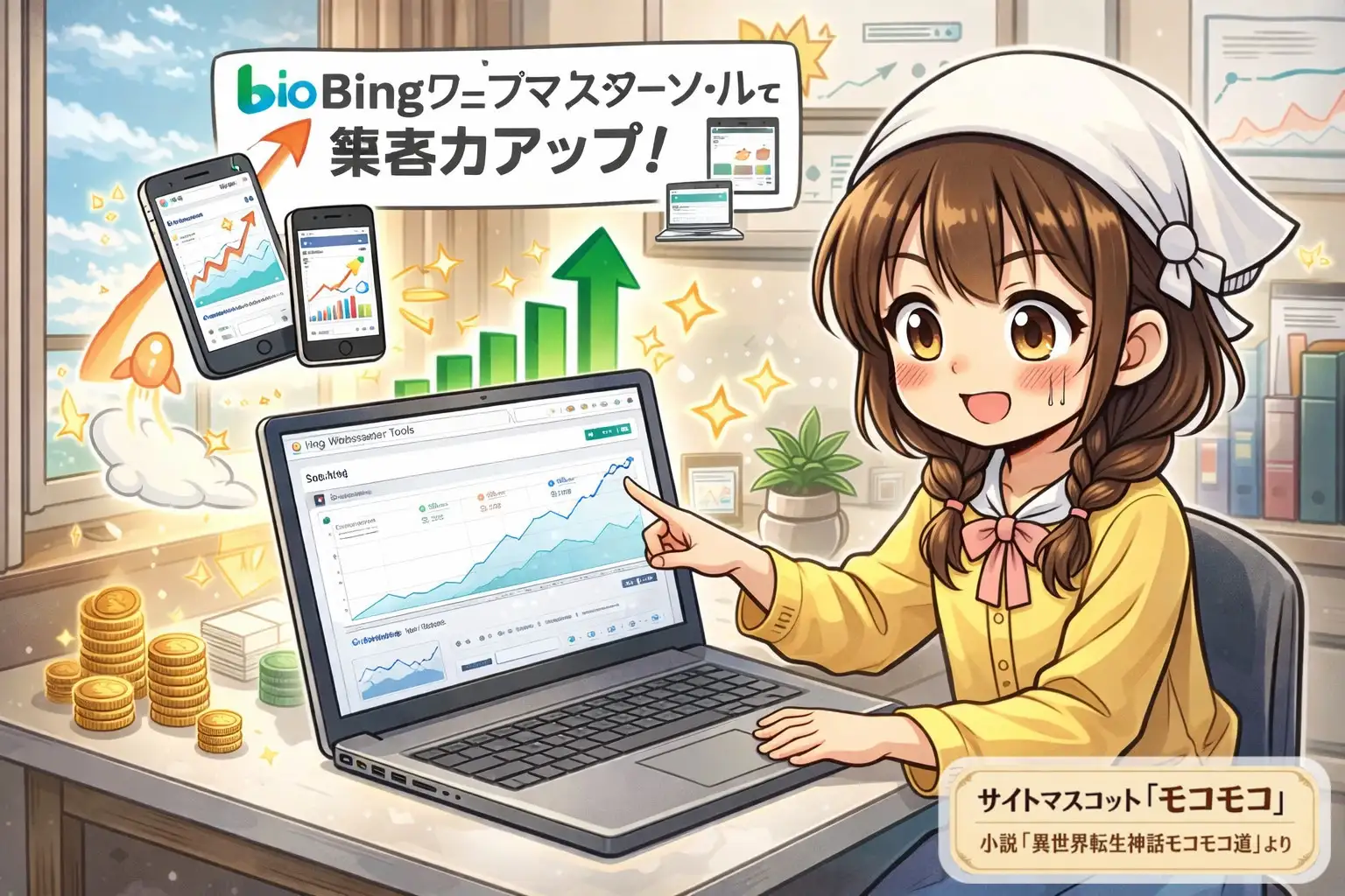 Bingウェブマスターツールの登録が完了しているか心配なモコモコちゃん
