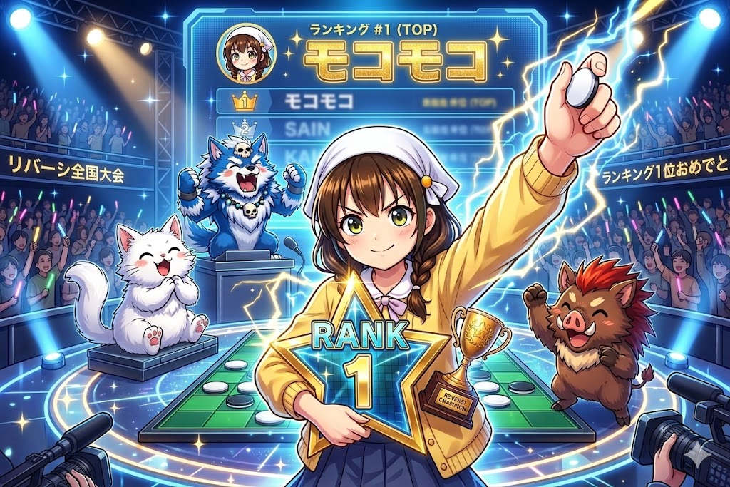 【モコモコリバーシ】ランキング機能が登場！週間・通算ランキングで腕試し